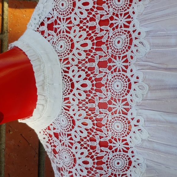 GAP French Style Lace and Cotton Top with High Collar in White size Small NWT - Picture 9 of 17